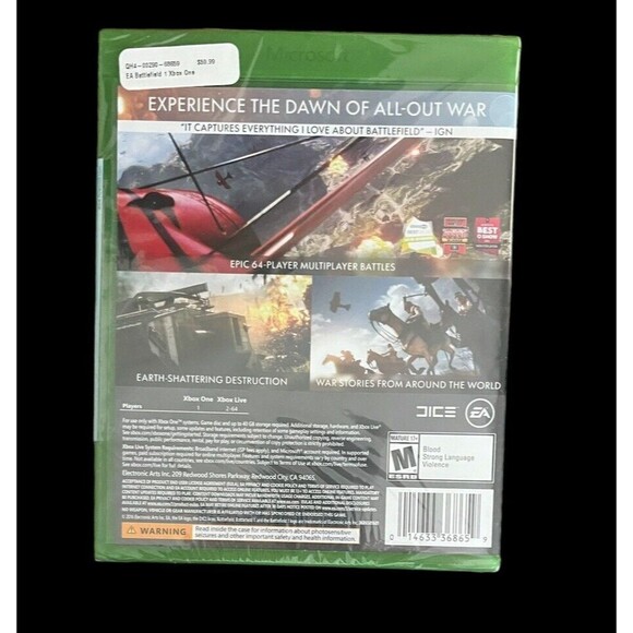 Battlefield 1 (Xbox One, 2016) Brand New Factory Sealed - Picture 2 of 2